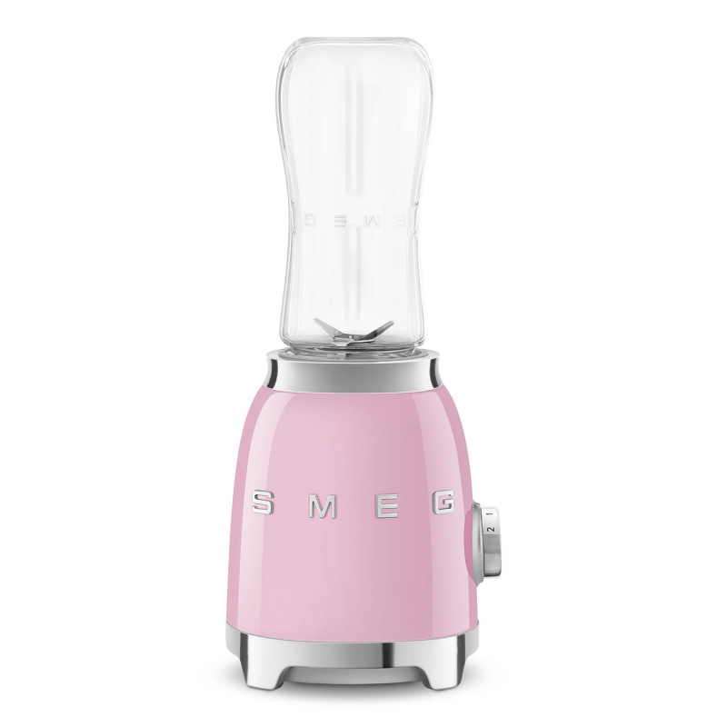 Μπλέντερ Smeg PBF01PKEU, 300 W, 2x 600 ml, 20.000-24.000 στροφές/λεπτό, Αντιολισθητική βάση, χωρίς BPA, Ανοξείδωτο ατσάλι, Ροζ