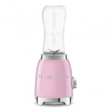 Μπλέντερ Smeg PBF01PKEU, 300 W, 2x 600 ml, 20.000-24.000 στροφές/λεπτό, Αντιολισθητική βάση, χωρίς BPA, Ανοξείδωτο ατσάλι, Ροζ