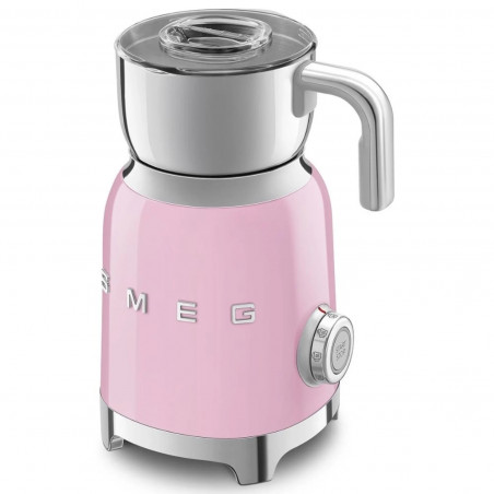 Συσκευή αφρισμού γάλακτος Smeg MFF11PKEU, 500 W, 600 ml, 8 προγράμματα, Αφαιρούμενη κανάτα, Αυτόματη απενεργοποίηση, Ροζ