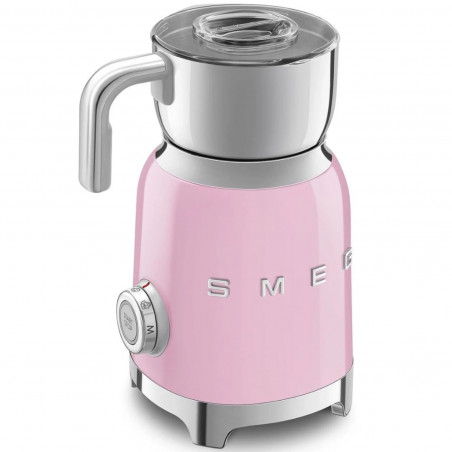 Συσκευή αφρισμού γάλακτος Smeg MFF11PKEU, 500 W, 600 ml, 8 προγράμματα, Αφαιρούμενη κανάτα, Αυτόματη απενεργοποίηση, Ροζ