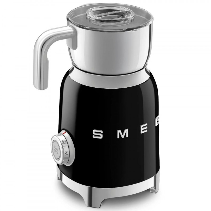 Συσκευή αφρισμού γάλακτος Smeg MFF11BLEU, 500 W, 600 ml, 8 προγράμματα, Αφαιρούμενη κανάτα, Αυτόματη απενεργοποίηση, Μαύρο