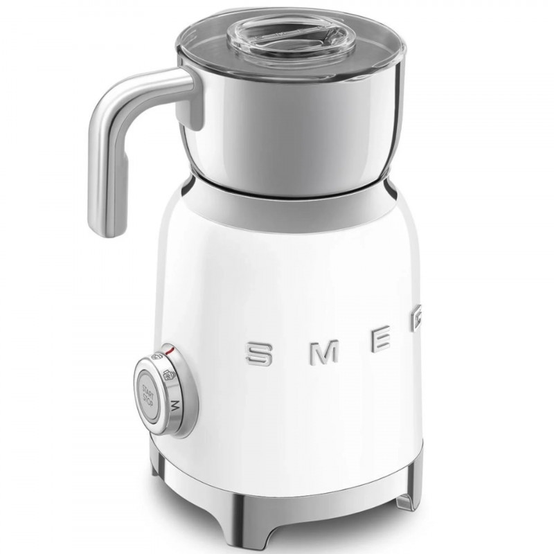 Συσκευή αφρισμού γάλακτος Smeg MFF11WHEU, 500 W, 600 ml, 8 προγράμματα, Αφαιρούμενη κανάτα, Αυτόματη απενεργοποίηση, Λευκό