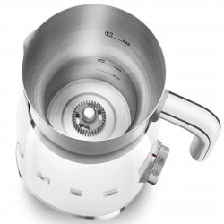 Συσκευή αφρισμού γάλακτος Smeg MFF11WHEU, 500 W, 600 ml, 8 προγράμματα, Αφαιρούμενη κανάτα, Αυτόματη απενεργοποίηση, Λευκό