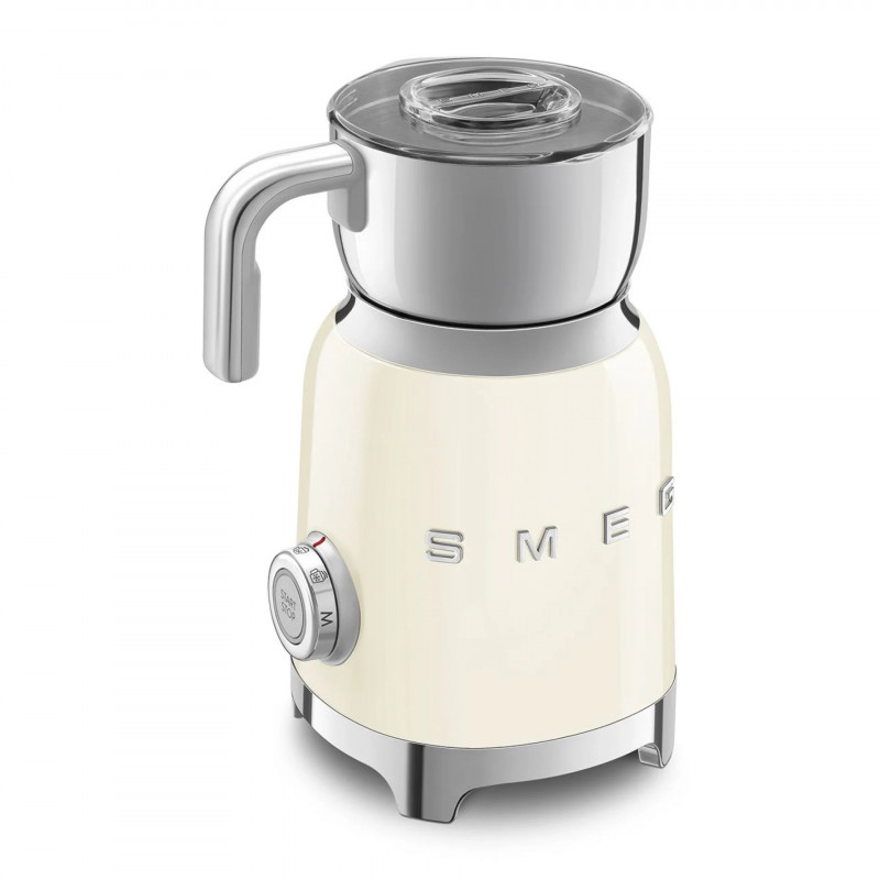 Συσκευή αφρισμού γάλακτος Smeg MFF11CREU, 500 W, 600 ml, 8 προγράμματα, Αφαιρούμενη κανάτα, Αυτόματη απενεργοποίηση, Κρεμ
