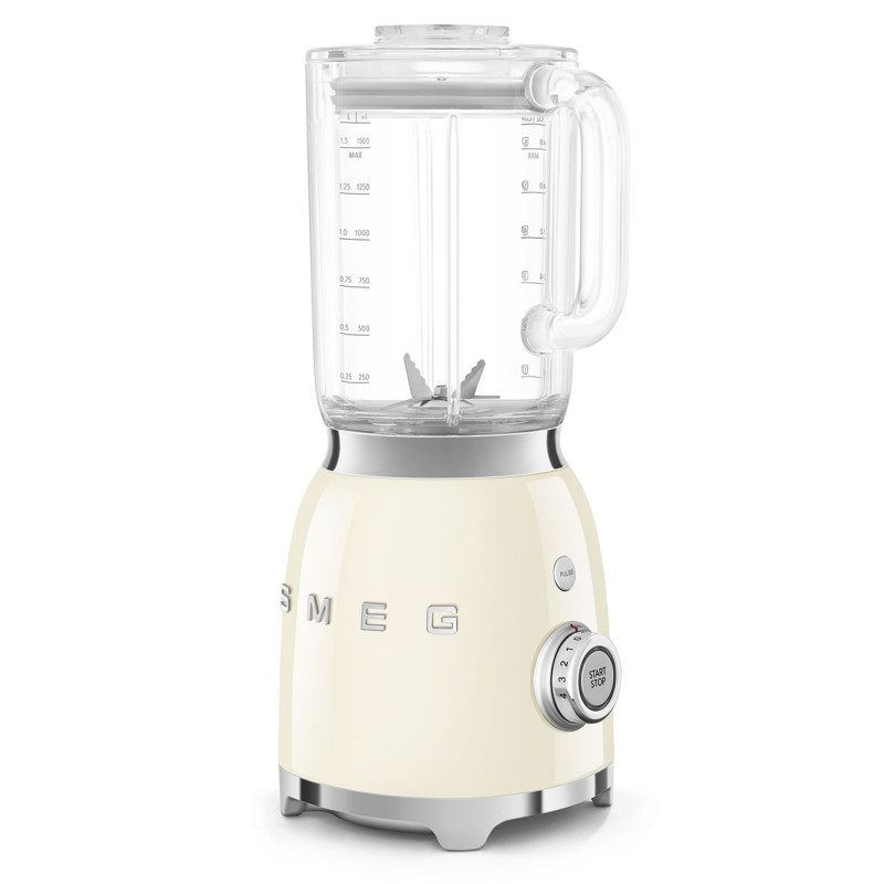 Μπλέντερ Smeg BLF03CREU, 800 W, 1,5 λίτρα, 18.000 στροφές/λεπτό, 4 προγράμματα, 4 ταχύτητες + λειτουργία Pulse, ανοξείδωτο ατσάλι, χρώμα κρεμ