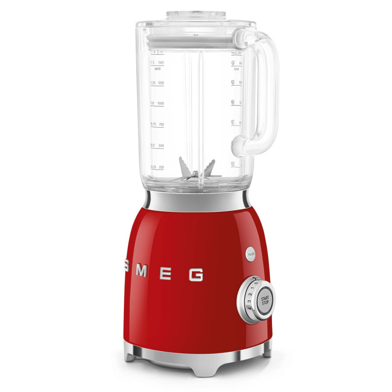Μπλέντερ Smeg BLF03RDEU, 800 W, 1,5 λίτρα, 18.000 στροφές/λεπτό, 4 προγράμματα, 4 ταχύτητες + λειτουργία Pulse, ανοξείδωτο ατσάλι, κόκκινο