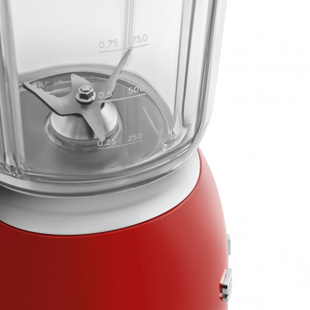 Μπλέντερ Smeg BLF03RDEU, 800 W, 1,5 λίτρα, 18.000 στροφές/λεπτό, 4 προγράμματα, 4 ταχύτητες + λειτουργία Pulse, ανοξείδωτο ατσάλι, κόκκινο
