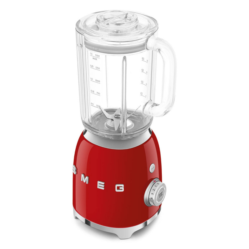 Μπλέντερ Smeg BLF03RDEU, 800 W, 1,5 λίτρα, 18.000 στροφές/λεπτό, 4 προγράμματα, 4 ταχύτητες + λειτουργία Pulse, ανοξείδωτο ατσάλι, κόκκινο