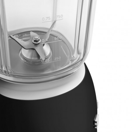 Μπλέντερ Smeg BLF03BLEU, 800 W, 1,5 λίτρα, 18.000 στροφές/λεπτό, 4 προγράμματα, 4 ταχύτητες + λειτουργία Pulse, ανοξείδωτο ατσάλι, μαύρο