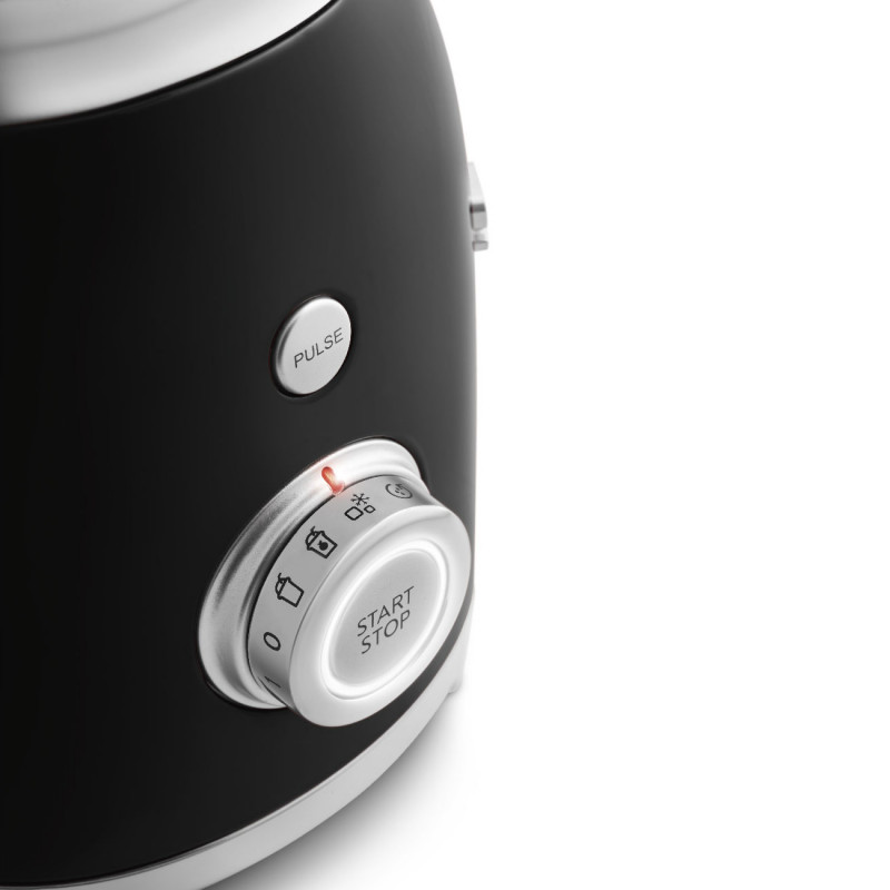 Μπλέντερ Smeg BLF03BLEU, 800 W, 1,5 λίτρα, 18.000 στροφές/λεπτό, 4 προγράμματα, 4 ταχύτητες + λειτουργία Pulse, ανοξείδωτο ατσάλι, μαύρο