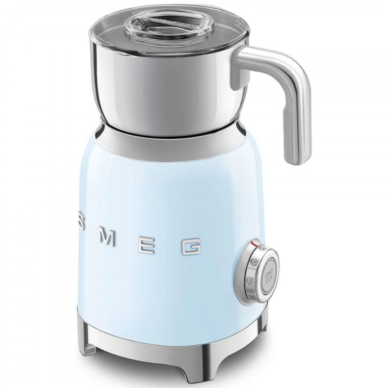 Συσκευή αφρισμού γάλακτος Smeg MFF11PBEU, 500 W, 600 ml, 8 προγράμματα, Αφαιρούμενη κανάτα, Αυτόματη απενεργοποίηση, Παστέλ μπλε