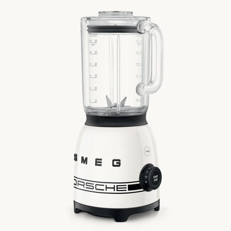 Μπλέντερ Smeg Porsche BLF03PCWEU, 800 W, 1,5 λ, 18.000 σ.α.λ., 4 προγράμματα, 4 ταχύτητες + λειτουργία Pulse, ανοξείδωτο ατσάλι, λευκό
