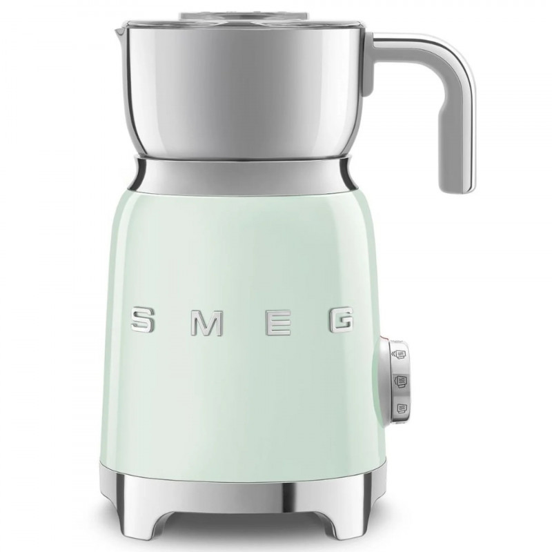 Συσκευή αφρισμού γάλακτος Smeg MFF11PGEU, 500 W, 600 ml, 8 προγράμματα, Αφαιρούμενη κανάτα, Αυτόματη απενεργοποίηση, Παστέλ πράσινο