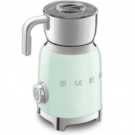 Συσκευή αφρισμού γάλακτος Smeg MFF11PGEU, 500 W, 600 ml, 8 προγράμματα, Αφαιρούμενη κανάτα, Αυτόματη απενεργοποίηση, Παστέλ πράσινο