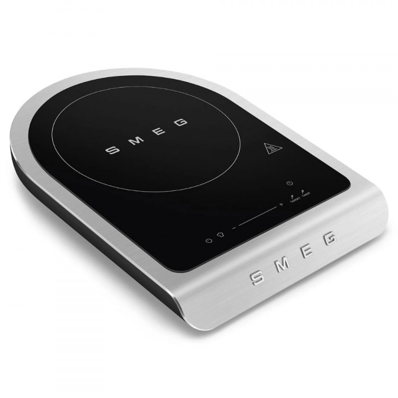 Φορητή επαγωγική εστία Smeg PIC01BLMEU, 2100 W, κεραμικό γυαλί, μαύρο ματ