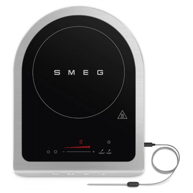 Φορητή επαγωγική εστία Smeg PIC01WHMEU, 2100 W, κεραμικό γυαλί, λευκό ματ