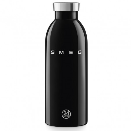 Θερμός SMEG Clima 50's Style WBF01BL, 500 ml, Ερμητικό κλείσιμο, Διπλοτοιχωτός, Ανοξείδωτο ατσάλι 18/8, Μαύρος