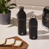 Θερμός SMEG Clima 50's Style WBF01BL, 500 ml, Ερμητικό κλείσιμο, Διπλοτοιχωτός, Ανοξείδωτο ατσάλι 18/8, Μαύρος