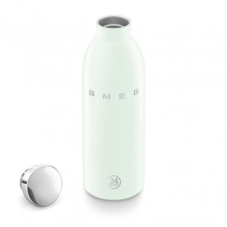 Θερμός SMEG Clima 50's Style WBF01PG, 500 ml, Ερμητικό κλείσιμο, Διπλοτοιχωτός, Ανοξείδωτο ατσάλι 18/8, Πράσινος