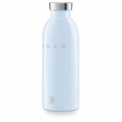 Θερμός SMEG Clima 50's Style WBF01PB, 500 ml, Ερμητικό κλείσιμο, Διπλοτοιχωτός, Ανοξείδωτο ατσάλι 18/8, Μπλε
