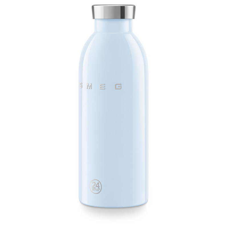 Θερμός SMEG Clima 50's Style WBF01PB, 500 ml, Ερμητικό κλείσιμο, Διπλοτοιχωτός, Ανοξείδωτο ατσάλι 18/8, Μπλε