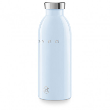 Θερμός SMEG Clima 50's Style WBF01PB, 500 ml, Ερμητικό κλείσιμο, Διπλοτοιχωτός, Ανοξείδωτο ατσάλι 18/8, Μπλε