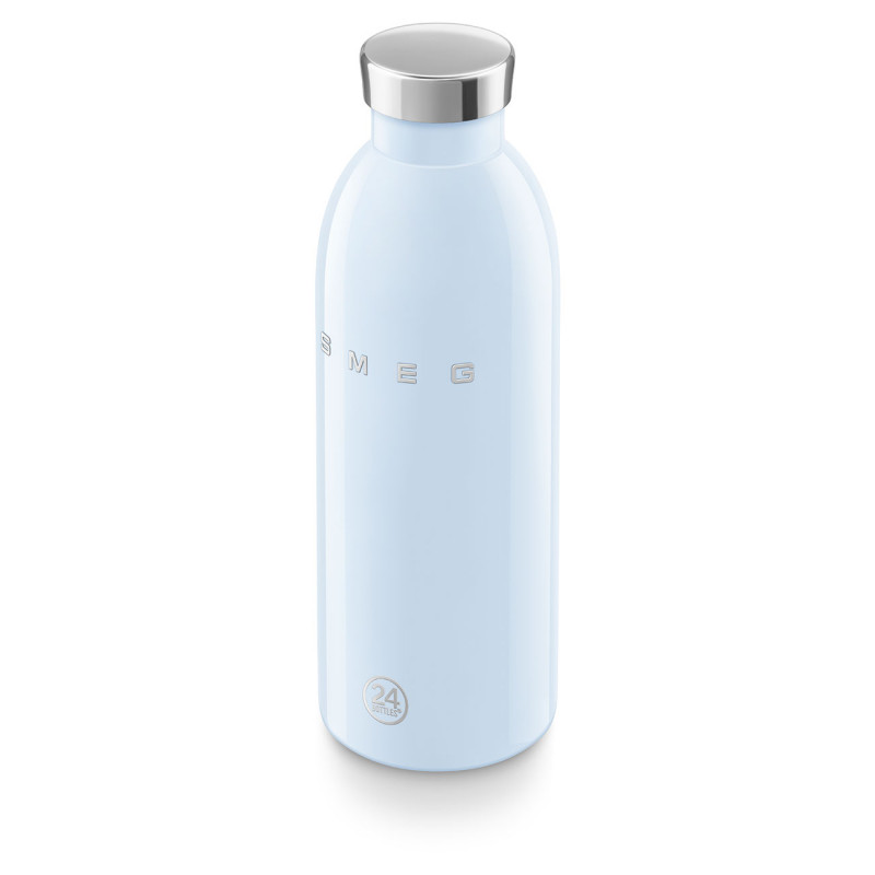 Θερμός SMEG Clima 50's Style WBF01PB, 500 ml, Ερμητικό κλείσιμο, Διπλοτοιχωτός, Ανοξείδωτο ατσάλι 18/8, Μπλε