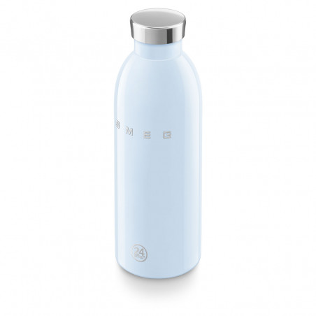 Θερμός SMEG Clima 50's Style WBF01PB, 500 ml, Ερμητικό κλείσιμο, Διπλοτοιχωτός, Ανοξείδωτο ατσάλι 18/8, Μπλε