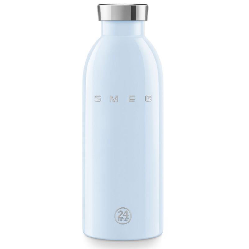 Θερμός SMEG Clima 50's Style WBF01PB, 500 ml, Ερμητικό κλείσιμο, Διπλοτοιχωτός, Ανοξείδωτο ατσάλι 18/8, Μπλε