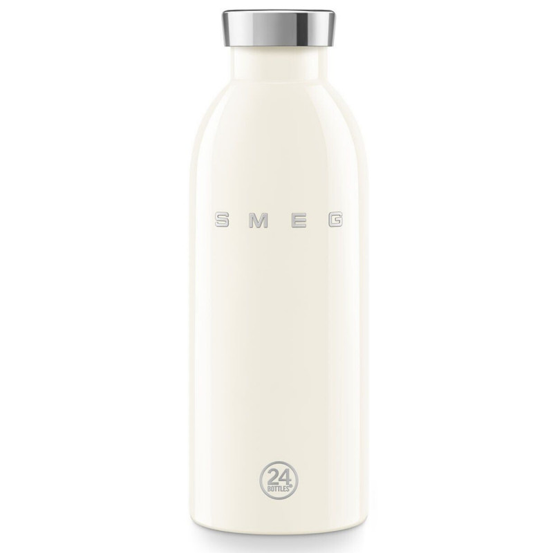 Θερμός SMEG Clima 50's Style WBF01CR, 500 ml, Αεροστεγές κλείσιμο, Διπλό τοίχωμα, Ανοξείδωτο ατσάλι 18/8, Κρεμ
