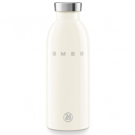 Θερμός SMEG Clima 50's Style WBF01CR, 500 ml, Αεροστεγές κλείσιμο, Διπλό τοίχωμα, Ανοξείδωτο ατσάλι 18/8, Κρεμ