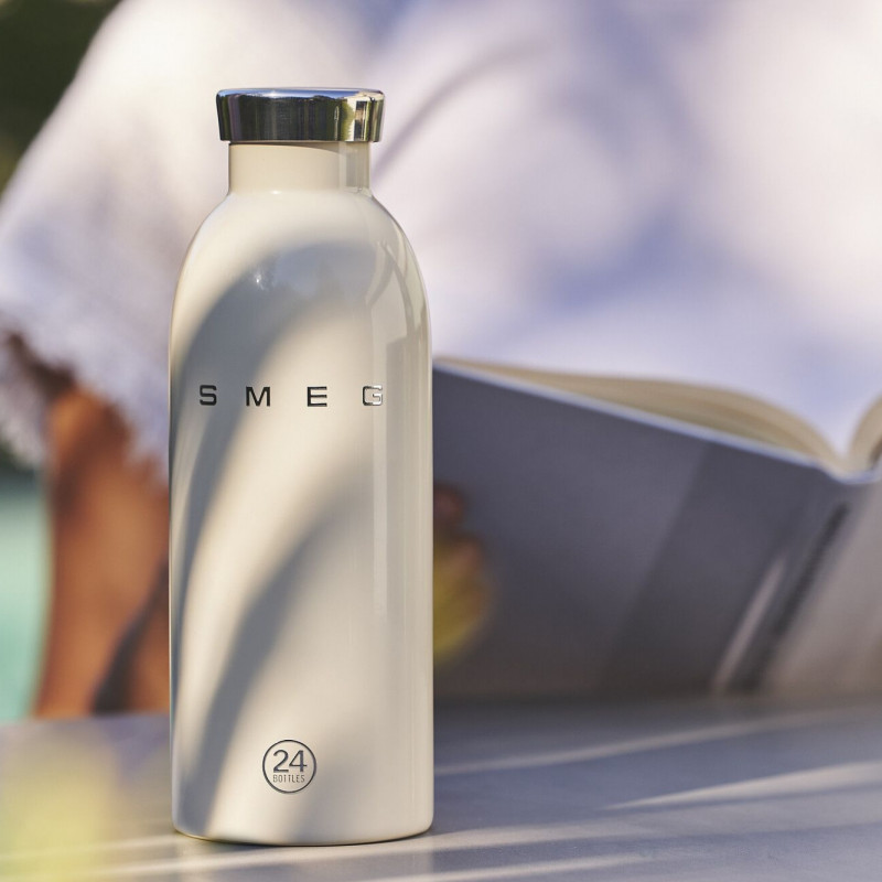 Θερμός SMEG Clima 50's Style WBF01CR, 500 ml, Αεροστεγές κλείσιμο, Διπλό τοίχωμα, Ανοξείδωτο ατσάλι 18/8, Κρεμ