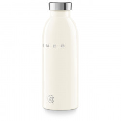 Θερμός SMEG Clima 50's Style WBF01CR, 500 ml, Αεροστεγές κλείσιμο, Διπλό τοίχωμα, Ανοξείδωτο ατσάλι 18/8, Κρεμ