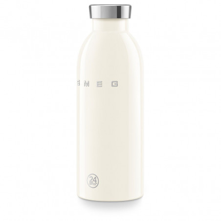 Θερμός SMEG Clima 50's Style WBF01CR, 500 ml, Αεροστεγές κλείσιμο, Διπλό τοίχωμα, Ανοξείδωτο ατσάλι 18/8, Κρεμ