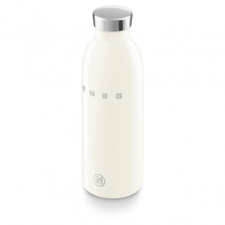 Θερμός SMEG Clima 50's Style WBF01CR, 500 ml, Αεροστεγές κλείσιμο, Διπλό τοίχωμα, Ανοξείδωτο ατσάλι 18/8, Κρεμ