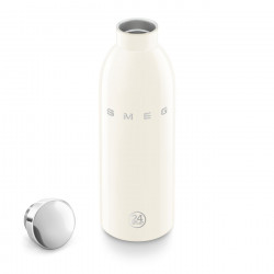 Θερμός SMEG Clima 50's Style WBF01CR, 500 ml, Αεροστεγές κλείσιμο, Διπλό τοίχωμα, Ανοξείδωτο ατσάλι 18/8, Κρεμ