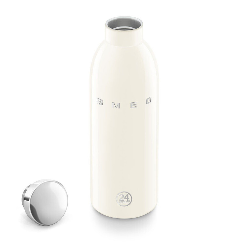 Θερμός SMEG Clima 50's Style WBF01CR, 500 ml, Αεροστεγές κλείσιμο, Διπλό τοίχωμα, Ανοξείδωτο ατσάλι 18/8, Κρεμ