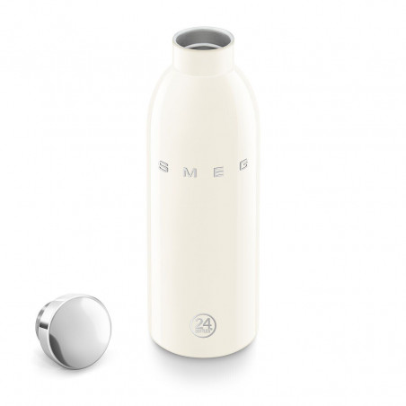 Θερμός SMEG Clima 50's Style WBF01CR, 500 ml, Αεροστεγές κλείσιμο, Διπλό τοίχωμα, Ανοξείδωτο ατσάλι 18/8, Κρεμ
