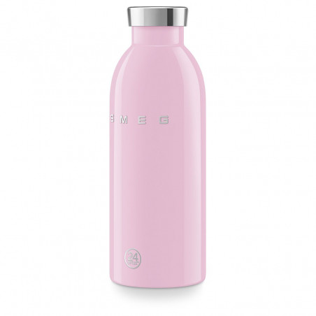 Θερμός SMEG Clima 50's Style WBF01PK, 500 ml, Αεροστεγές κλείσιμο, Διπλό τοίχωμα, Ανοξείδωτο ατσάλι 18/8, Ροζ