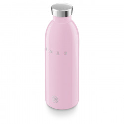 Θερμός SMEG Clima 50's Style WBF01PK, 500 ml, Αεροστεγές κλείσιμο, Διπλό τοίχωμα, Ανοξείδωτο ατσάλι 18/8, Ροζ
