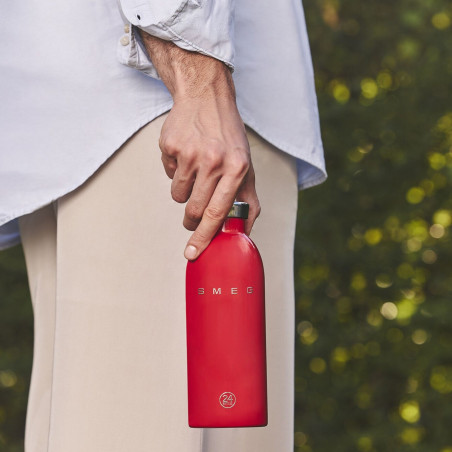 Θερμός SMEG Clima 50's Style WBF01RD, 500 ml, Ερμητικό κλείσιμο, Διπλό τοίχωμα, Ανοξείδωτο ατσάλι 18/8, Κόκκινο