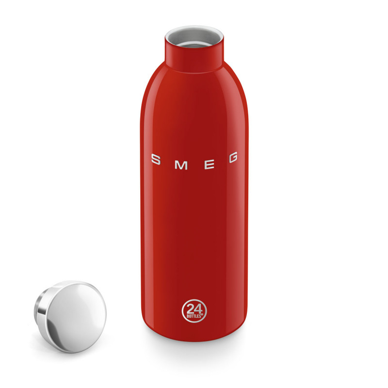 Θερμός SMEG Clima 50's Style WBF01RD, 500 ml, Ερμητικό κλείσιμο, Διπλό τοίχωμα, Ανοξείδωτο ατσάλι 18/8, Κόκκινο
