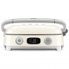 Πολυλειτουργική ψησταριά SMEG 50's Style MGF01CREU, 2100 W, 60-230 °C, 3 προγράμματα, κεραμική επίστρωση, δίσκος συλλογής λιπαρών, ηχητική ειδοποίηση, χρονοδιακόπτης, κρεμ
