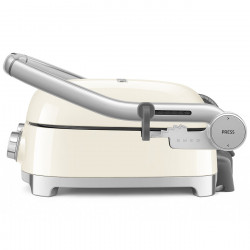 Πολυλειτουργική ψησταριά SMEG 50's Style MGF01CREU, 2100 W, 60-230 °C, 3 προγράμματα, κεραμική επίστρωση, δίσκος συλλογής λιπαρών, ηχητική ειδοποίηση, χρονοδιακόπτης, κρεμ