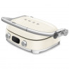 Πολυλειτουργική ψησταριά SMEG 50's Style MGF01CREU, 2100 W, 60-230 °C, 3 προγράμματα, κεραμική επίστρωση, δίσκος συλλογής λιπαρών, ηχητική ειδοποίηση, χρονοδιακόπτης, κρεμ