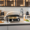 Ηλεκτρική ψησταριά Smeg MGF01BLEU, 2000 W, 60-230 °C, οθόνη LCD, 4 ανταλλακτικά εξαρτήματα, χρονοδιακόπτης 60 λεπτών, μαύρο