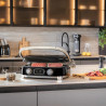 Ηλεκτρική ψησταριά Smeg MGF01BLEU, 2000 W, 60-230 °C, οθόνη LCD, 4 ανταλλακτικά εξαρτήματα, χρονοδιακόπτης 60 λεπτών, μαύρο