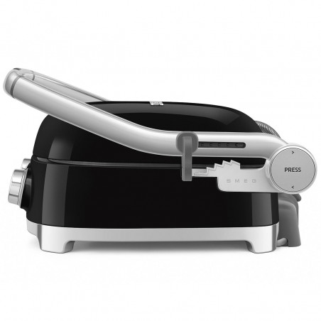 Ηλεκτρική ψησταριά Smeg MGF01BLEU, 2000 W, 60-230 °C, οθόνη LCD, 4 ανταλλακτικά εξαρτήματα, χρονοδιακόπτης 60 λεπτών, μαύρο
