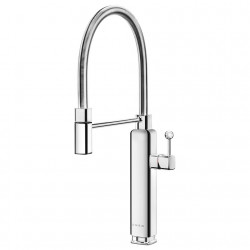 Ημιεπαγγελματική βρύση Smeg MDF50SS, 5 bar, κινητό ακροφύσιο, στόμιο που περιστρέφεται κατά 360°, ανοξείδωτο