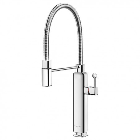Ημιεπαγγελματική βρύση Smeg MDF50SS, 5 bar, κινητό ακροφύσιο, στόμιο που περιστρέφεται κατά 360°, ανοξείδωτο
